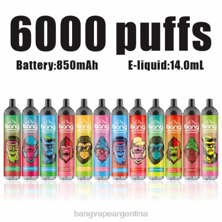 Bang Vape King 6000 inhalaciones 5% nic recargable tipo c 8B6J8 desechable vape with a bang disposable