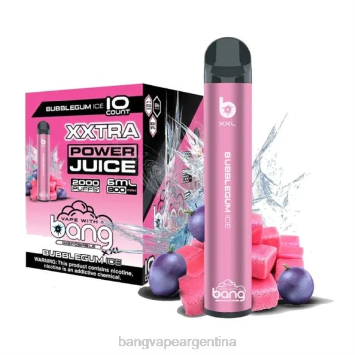 Bang Vape XXL 2000 bocanadas 8B6J15 hielo de chicle vape gang flavors