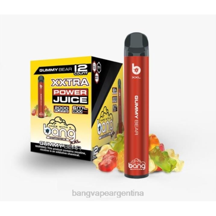 Bang Vape XXL 2000 bocanadas 8B6J17 osito de goma vape desechable bang