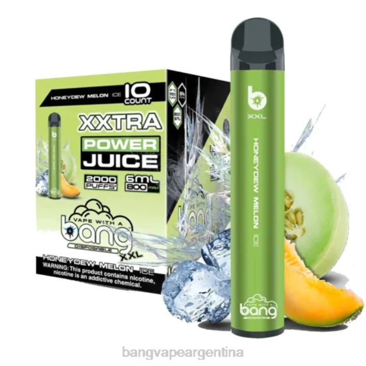 Bang Vape XXL 2000 bocanadas 8B6J18 hielo de melón dulce vape with a bang disposable