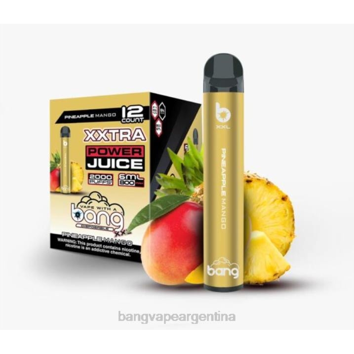Bang Vape XXL 2000 bocanadas 8B6J21 mango de piña Bang Vape argentina